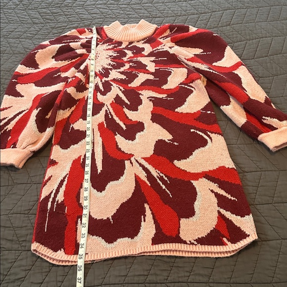 Farm Rio Flower Knit Mini Dress, Multi Color, Size Medium - Picture 15 of 15